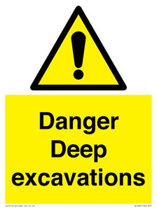 Danger Deep excavations